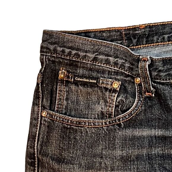 Calvin Klein Jeans Men's 71194 Rigid Denim Boot Cut Jeans Gray Size W36 - Picture 5 of 13